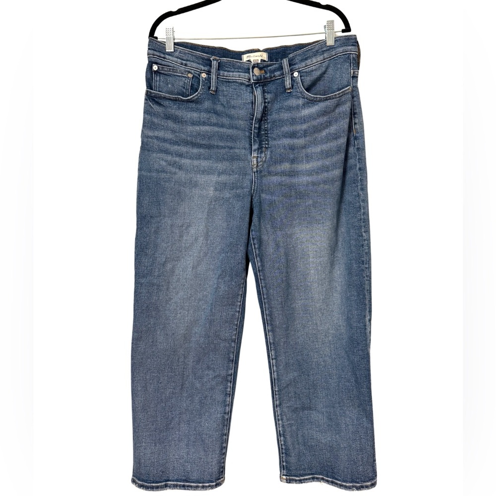 Madewell Slim Wide-Leg Crop Jeans Size 32 Medium Wash Denim